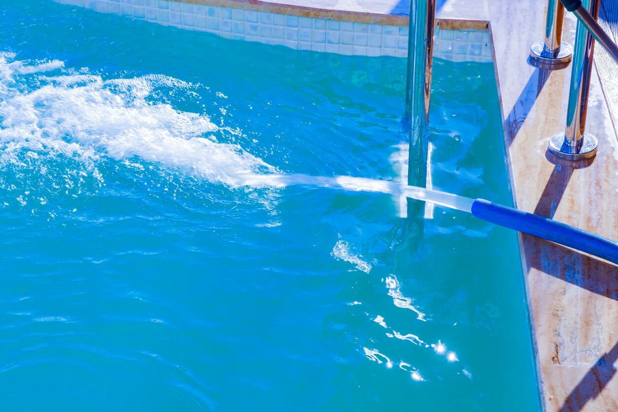 Water hauling to fill a pool